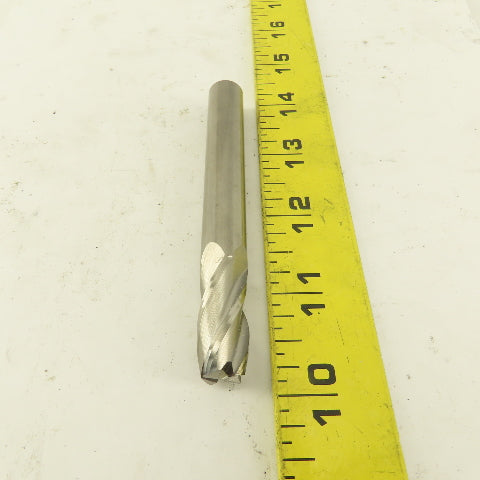 1/2" Solid Carbide End Mill 4 Flute Spiral Square 1/2" Shank 4" OAL