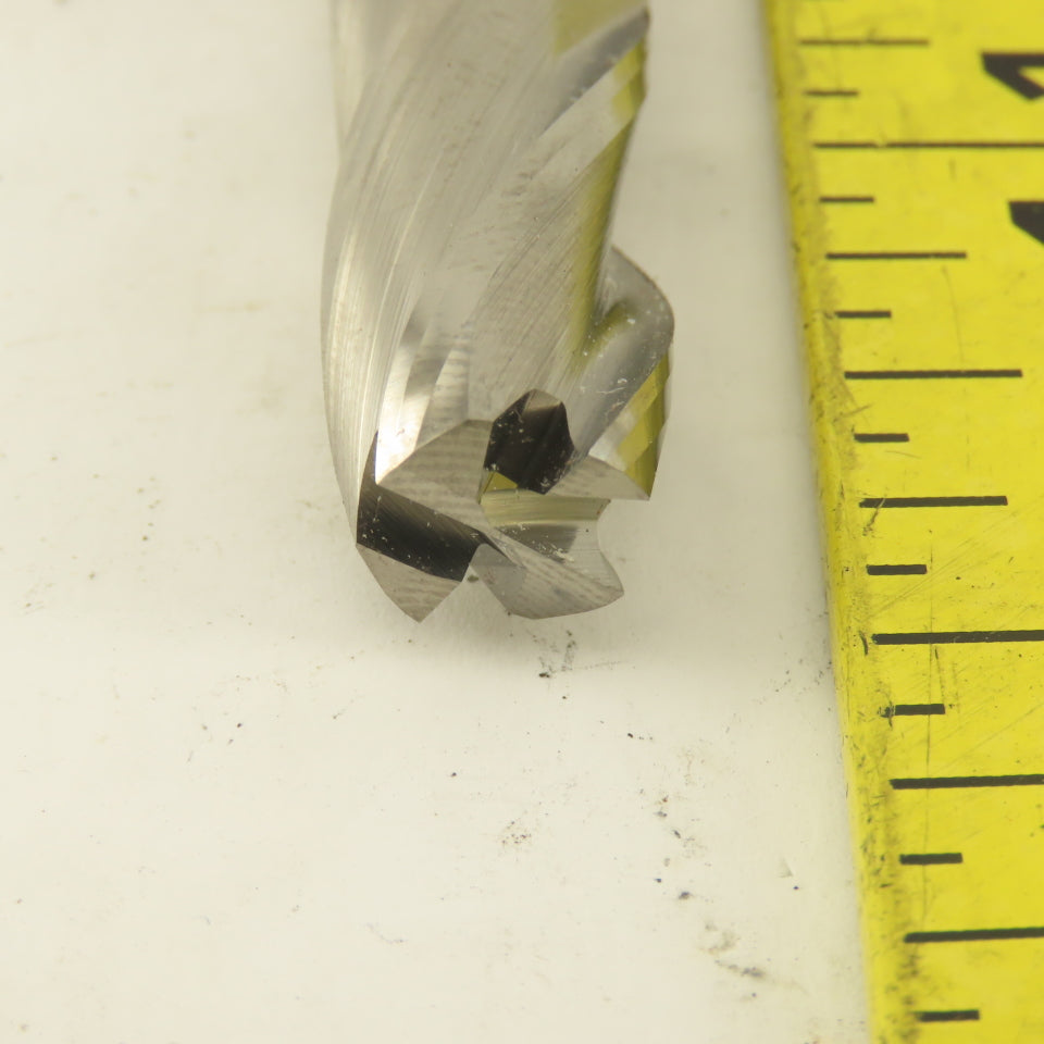 1/2" Solid Carbide End Mill 4 Flute Spiral Square 1/2" Shank 4" OAL