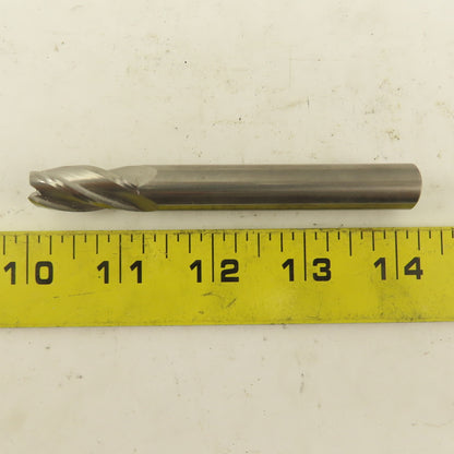1/2" Solid Carbide End Mill 4 Flute Spiral Square 1/2" Shank 4" OAL