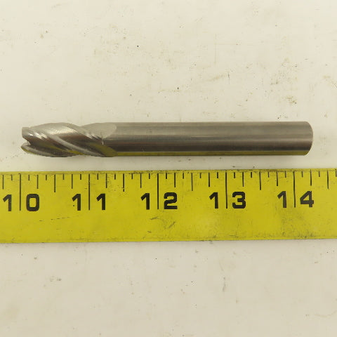 1/2" Solid Carbide End Mill 4 Flute Spiral Square 1/2" Shank 4" OAL