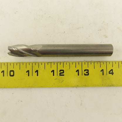 1/2" Solid Carbide End Mill 4 Flute Spiral Square 1/2" Shank 4" OAL