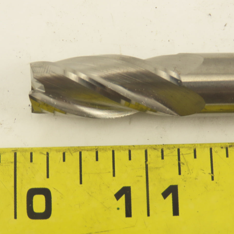 1/2" Solid Carbide End Mill 4 Flute Spiral Square 1/2" Shank 4" OAL