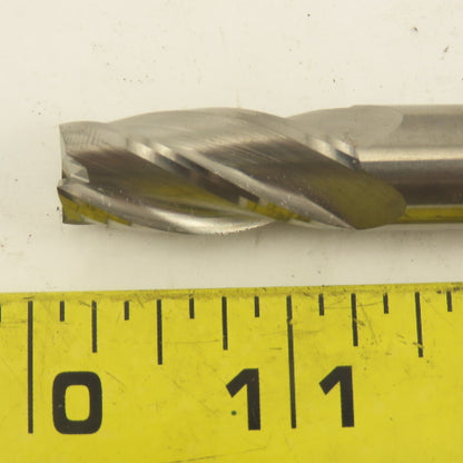 1/2" Solid Carbide End Mill 4 Flute Spiral Square 1/2" Shank 4" OAL