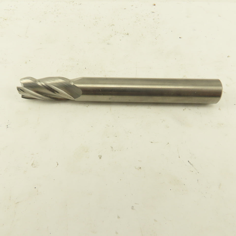 1/2" Solid Carbide End Mill 4 Flute Spiral Square 1/2" Shank 4" OAL
