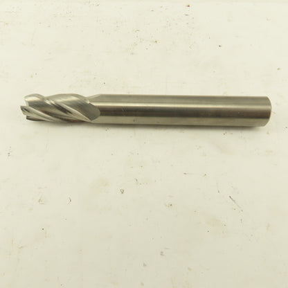 1/2" Solid Carbide End Mill 4 Flute Spiral Square 1/2" Shank 4" OAL