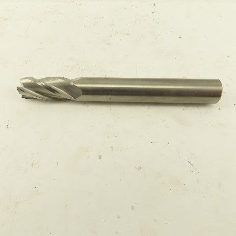 1/2" Solid Carbide End Mill 4 Flute Spiral Square 1/2" Shank 4" OAL