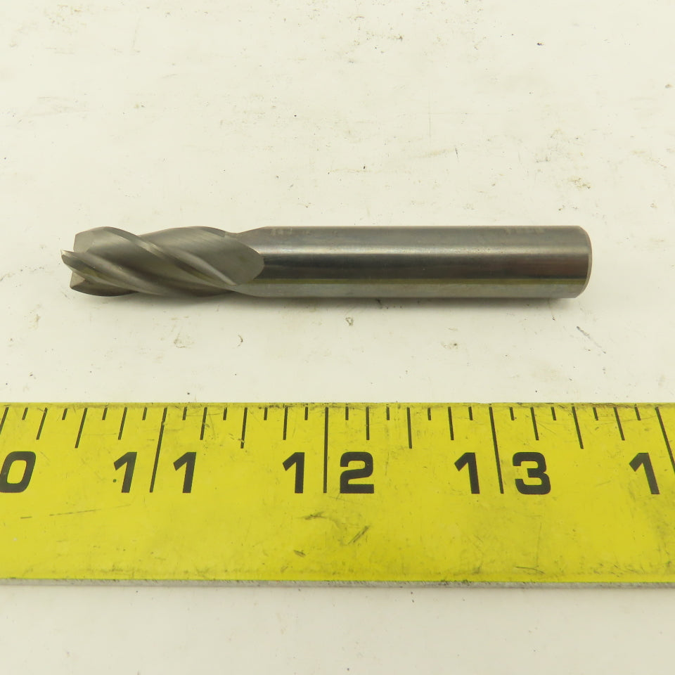 1/2" Solid Carbide End Mill 4 Flute Spiral Square 1/2" Shank 3-1/2" OAL