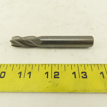 1/2" Solid Carbide End Mill 4 Flute Spiral Square 1/2" Shank 3-1/2" OAL