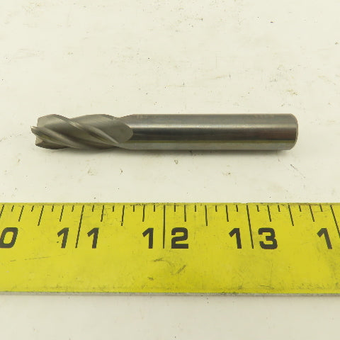 1/2" Solid Carbide End Mill 4 Flute Spiral Square 1/2" Shank 3-1/2" OAL