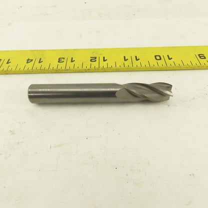 1/2" Solid Carbide End Mill 4 Flute Spiral Square 1/2" Shank 3-1/2" OAL