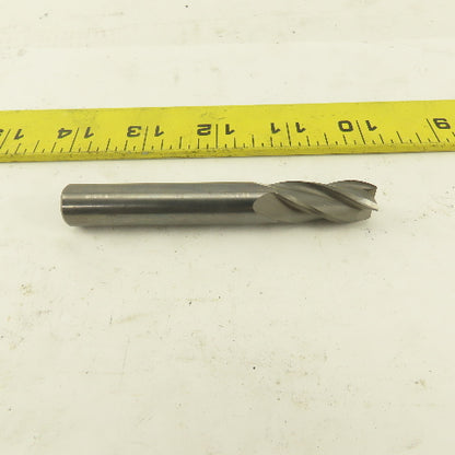 1/2" Solid Carbide End Mill 4 Flute Spiral Square 1/2" Shank 3-1/2" OAL