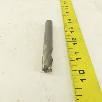 1/2" Solid Carbide End Mill 4 Flute Spiral Square 1/2" Shank 3-1/2" OAL