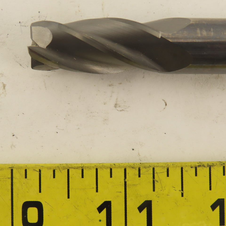 1/2" Solid Carbide End Mill 4 Flute Spiral Square 1/2" Shank 3-1/2" OAL