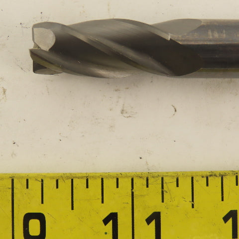 1/2" Solid Carbide End Mill 4 Flute Spiral Square 1/2" Shank 3-1/2" OAL