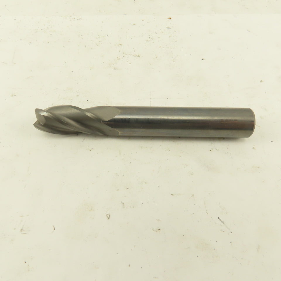 1/2" Solid Carbide End Mill 4 Flute Spiral Square 1/2" Shank 3-1/2" OAL