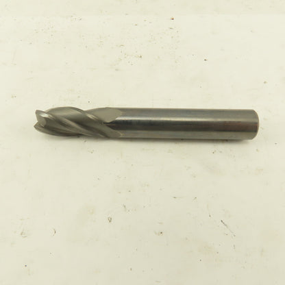 1/2" Solid Carbide End Mill 4 Flute Spiral Square 1/2" Shank 3-1/2" OAL