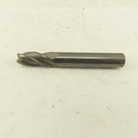 1/2" Solid Carbide End Mill 4 Flute Spiral Square 1/2" Shank 3-1/2" OAL