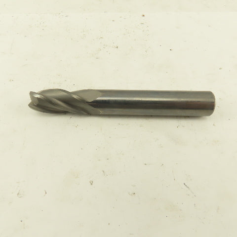 1/2" Solid Carbide End Mill 4 Flute Spiral Square 1/2" Shank 3-1/2" OAL
