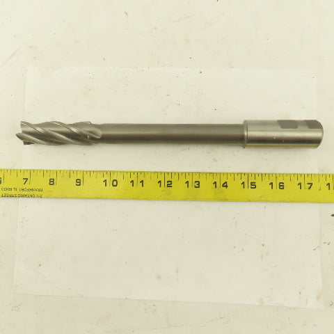 Niagara 7/8" Dia. 4 Flute Spiral End Mill Cutter 1" Shank 10-1/2" OAL