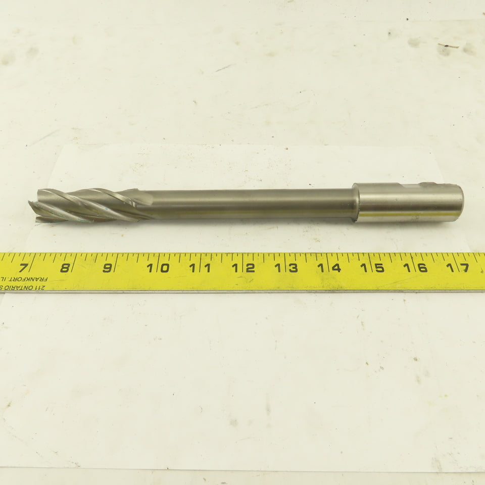 Niagara 7/8" Dia. 4 Flute Spiral End Mill Cutter 1" Shank 10-1/2" OAL