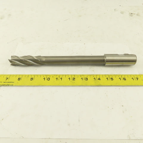 Niagara 7/8" Dia. 4 Flute Spiral End Mill Cutter 1" Shank 10-1/2" OAL