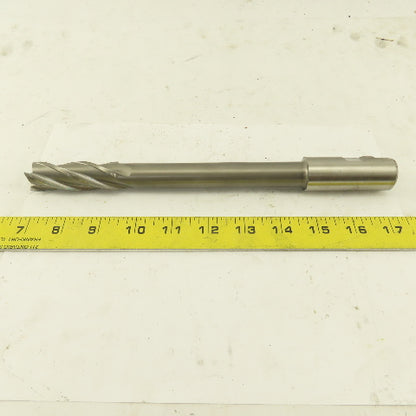 Niagara 7/8" Dia. 4 Flute Spiral End Mill Cutter 1" Shank 10-1/2" OAL