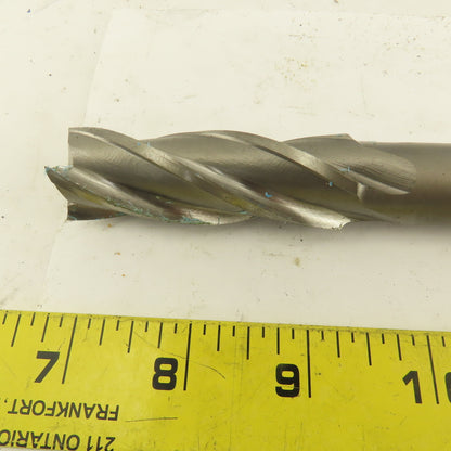 Niagara 7/8" Dia. 4 Flute Spiral End Mill Cutter 1" Shank 10-1/2" OAL