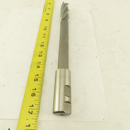 Niagara 7/8" Dia. 4 Flute Spiral End Mill Cutter 1" Shank 10-1/2" OAL