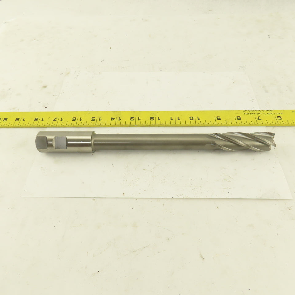 Niagara 7/8" Dia. 4 Flute Spiral End Mill Cutter 1" Shank 10-1/2" OAL