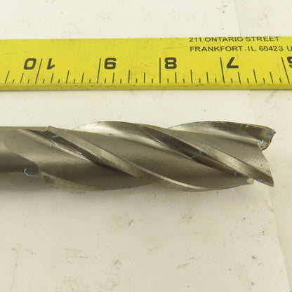 Niagara 7/8" Dia. 4 Flute Spiral End Mill Cutter 1" Shank 10-1/2" OAL