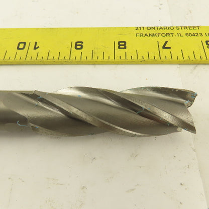 Niagara 7/8" Dia. 4 Flute Spiral End Mill Cutter 1" Shank 10-1/2" OAL