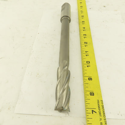 Niagara 7/8" Dia. 4 Flute Spiral End Mill Cutter 1" Shank 10-1/2" OAL