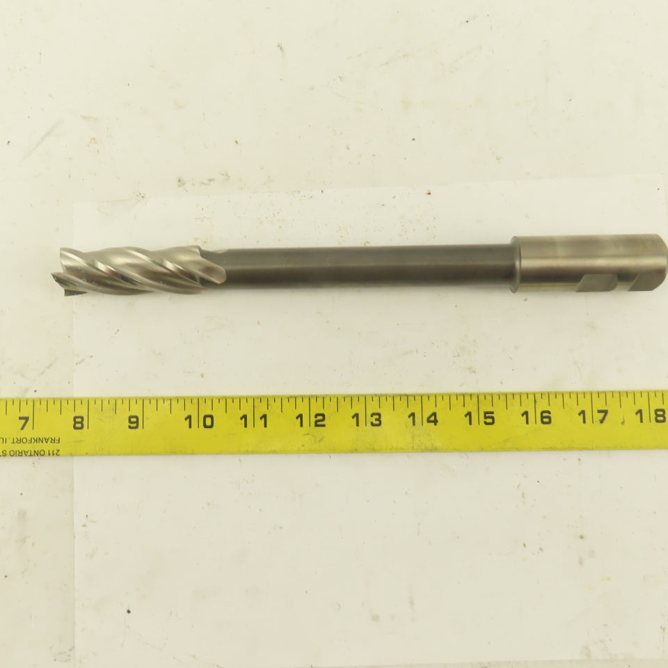 Niagara 7/8" Dia. 4 Flute Spiral End Mill 10-1/2" OAL 4.761 Lead