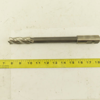 Niagara 7/8" Dia. 4 Flute Spiral End Mill 10-1/2" OAL 4.761 Lead