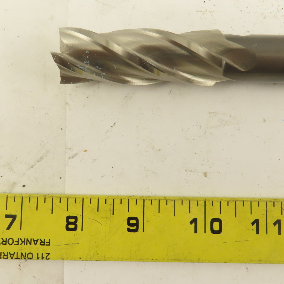 Niagara 7/8" Dia. 4 Flute Spiral End Mill 10-1/2" OAL 4.761 Lead
