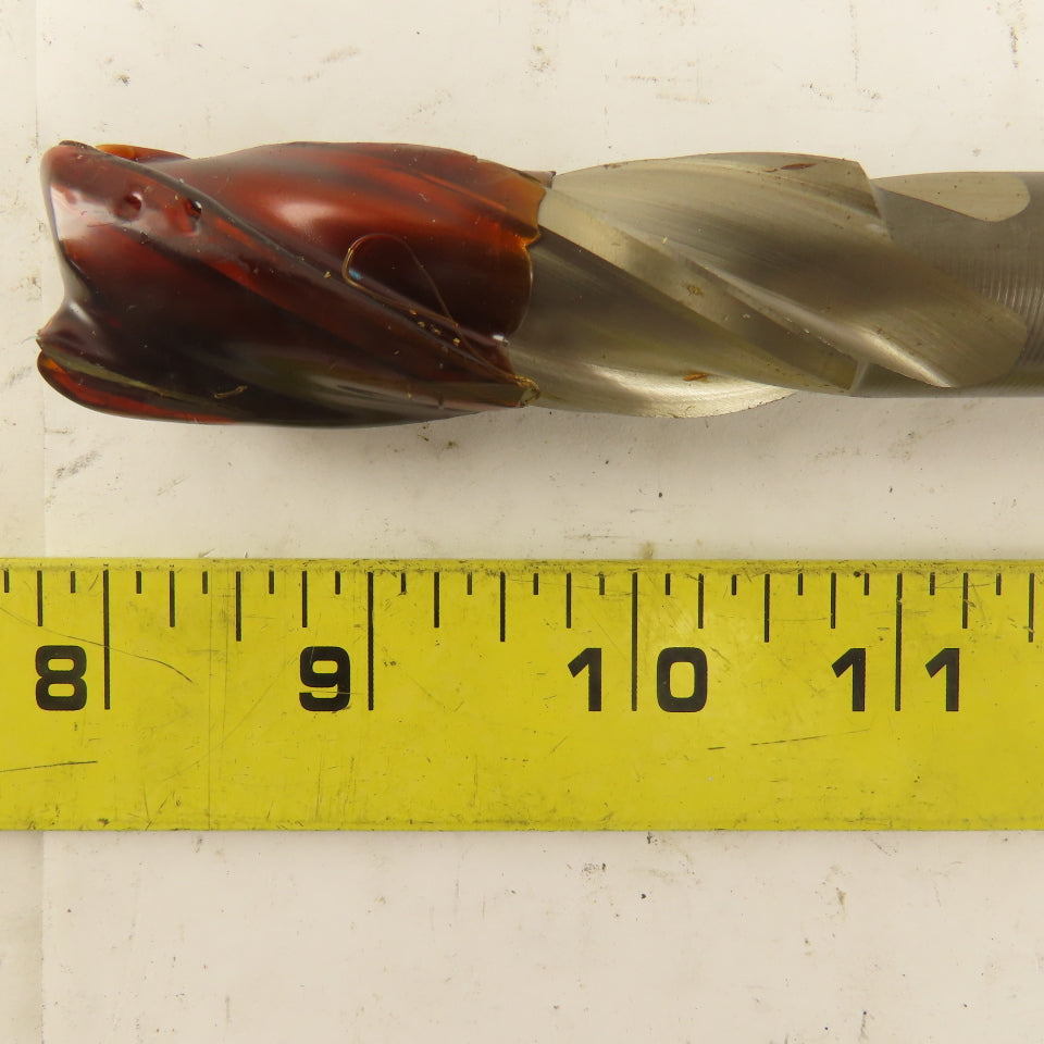 Niagara 7/8" Dia. 4 Flute Spiral End Mill M-7 Steel 10-1/2" OAL