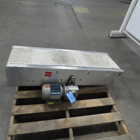 45" x12" Stainless Steel Plastic Chain Belt Center Drive Conveyor 3Ph 170FPM