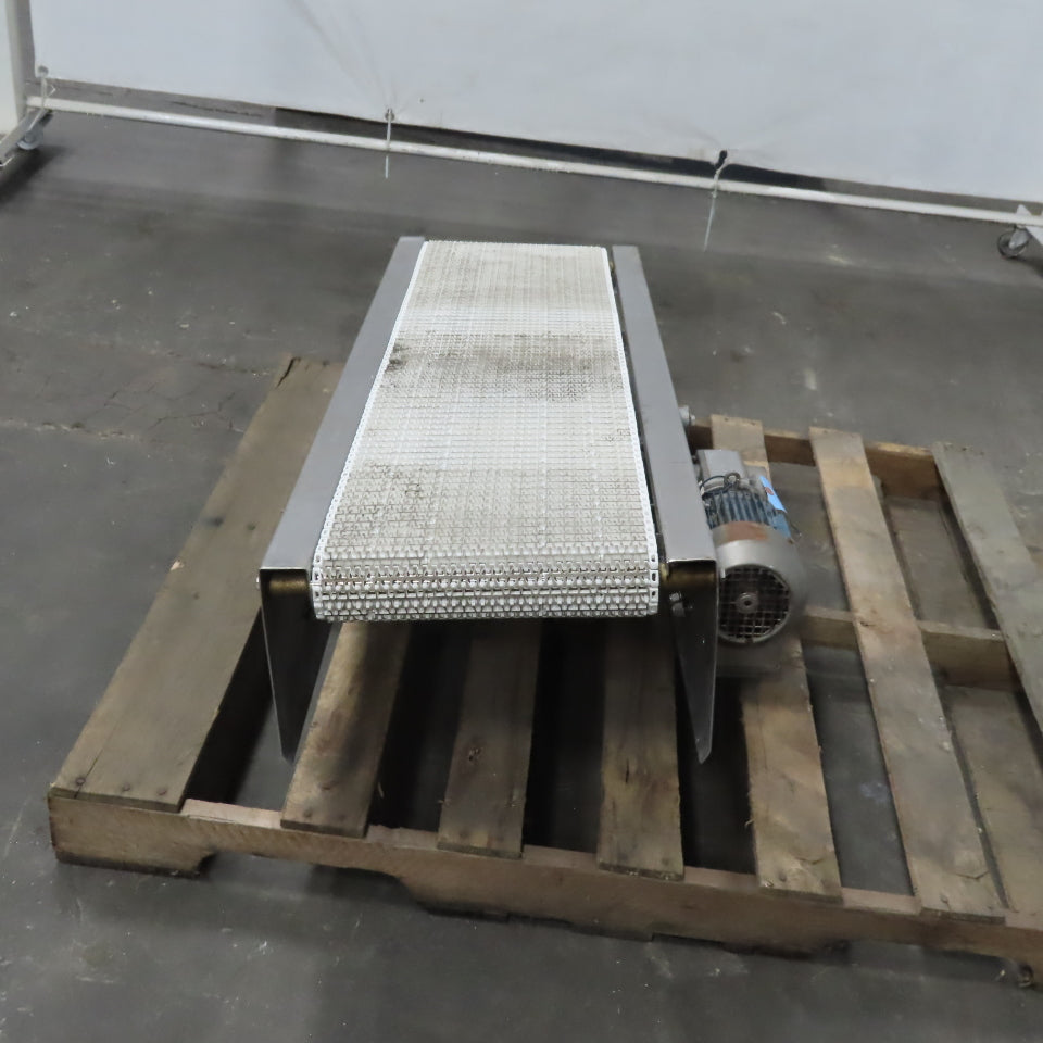 45" x12" Stainless Steel Plastic Chain Belt Center Drive Conveyor 3Ph 170FPM