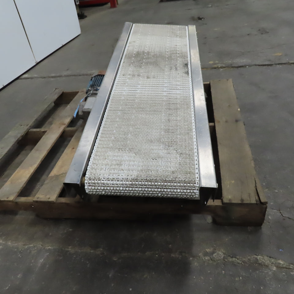 45" x12" Stainless Steel Plastic Chain Belt Center Drive Conveyor 3Ph 170FPM