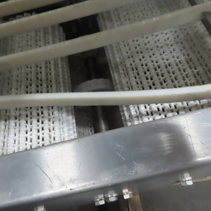 45" x12" Stainless Steel Plastic Chain Belt Center Drive Conveyor 3Ph 170FPM