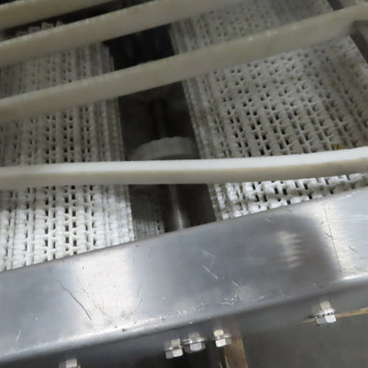 45" x12" Stainless Steel Plastic Chain Belt Center Drive Conveyor 3Ph 170FPM