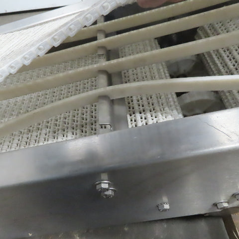 45" x12" Stainless Steel Plastic Chain Belt Center Drive Conveyor 3Ph 170FPM
