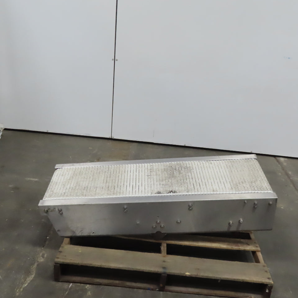 45" x12" Stainless Steel Plastic Chain Belt Center Drive Conveyor 3Ph 170FPM
