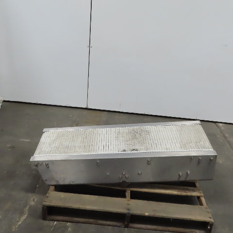 45" x12" Stainless Steel Plastic Chain Belt Center Drive Conveyor 3Ph 170FPM