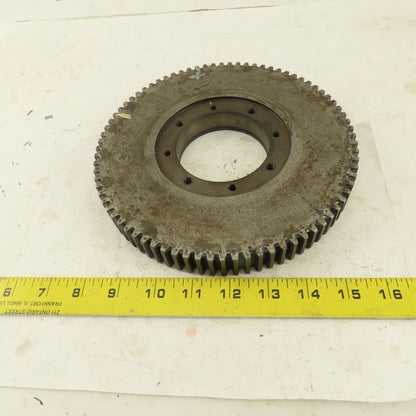 8-1/8" OD 80T External Tooth Spur Gear 1" Wide Hub Mount Bore