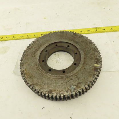 8-1/8" OD 80T External Tooth Spur Gear 1" Wide Hub Mount Bore