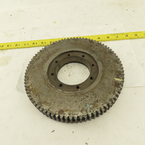 8-1/8" OD 80T External Tooth Spur Gear 1" Wide Hub Mount Bore