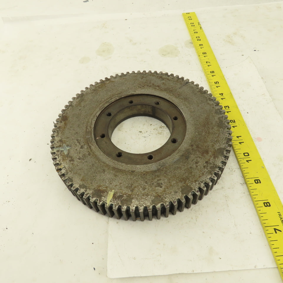 8-1/8" OD 80T External Tooth Spur Gear 1" Wide Hub Mount Bore