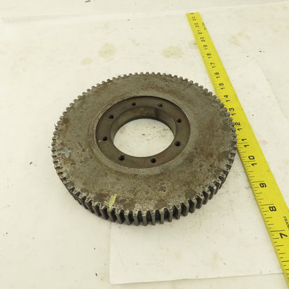 8-1/8" OD 80T External Tooth Spur Gear 1" Wide Hub Mount Bore