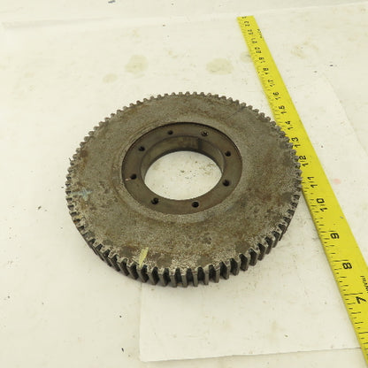 8-1/8" OD 80T External Tooth Spur Gear 1" Wide Hub Mount Bore